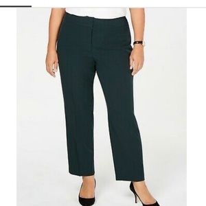Kasper Womens Green Crepe Office Pants - 18W